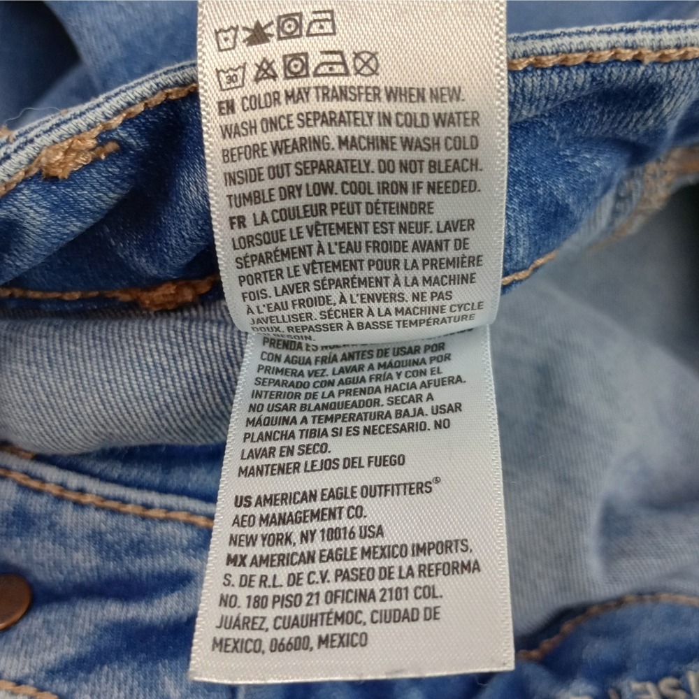 American Eagle Womens 6 Blue High Waisted Next Level Stretch Flare Artist Jeans - Picture 6 of 6